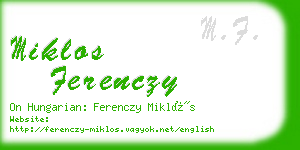 miklos ferenczy business card